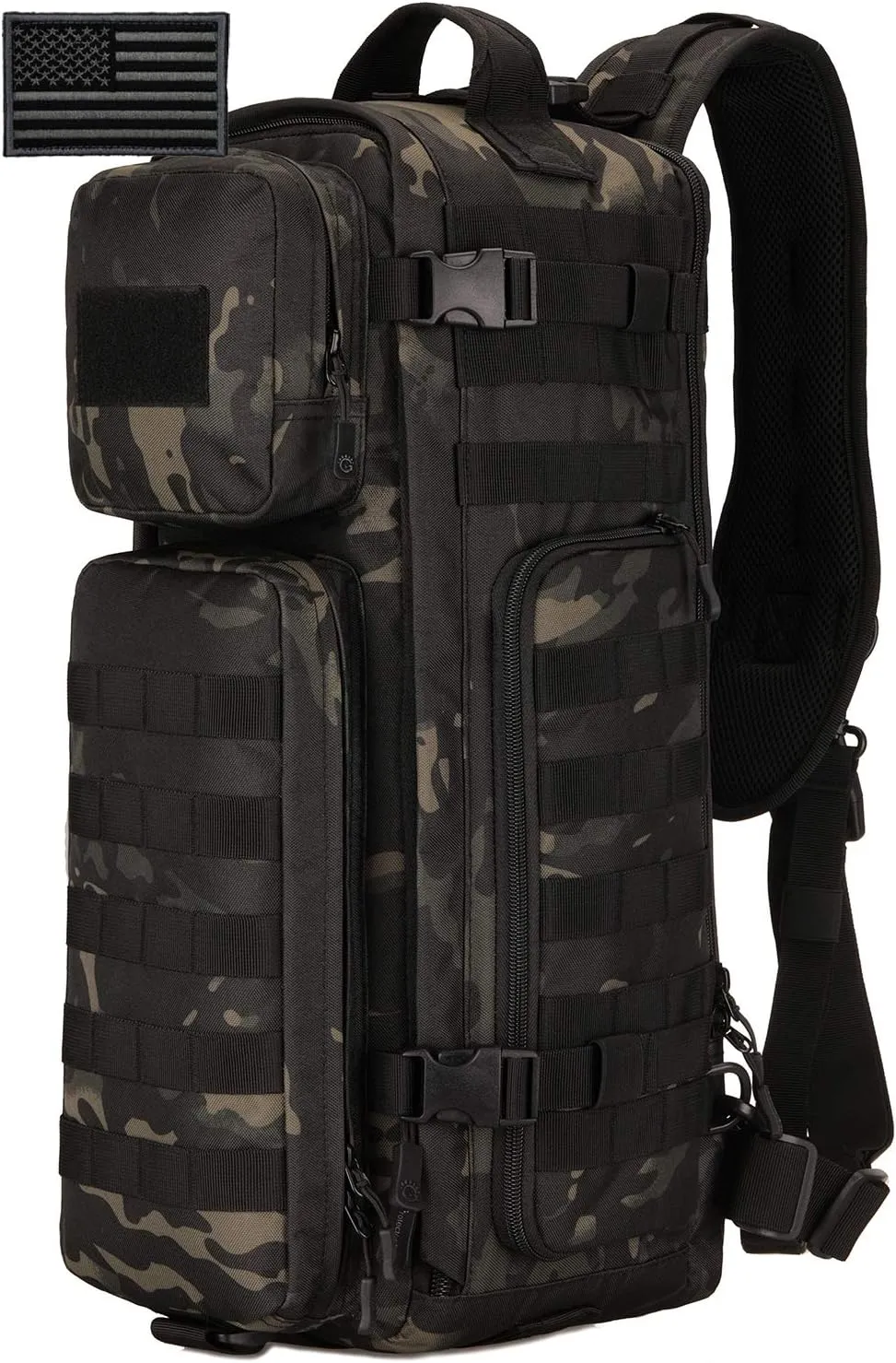 Protector Plus Tactical Sling Bag Military MOLLE Crossbody Pack (Patch Included)