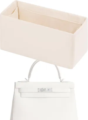 Purse Handbag Silky Organizer Insert Keep Bag Shape Fits Herme Kelly Pochette/Mini/20/25/32/35/40 bags, Luxury Handbag Tote Lightweight Sturdy(Kelly 35,Craie)