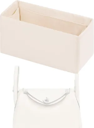 Purse Handbag Silky Organizer Insert Keep Bag Shape Fits Herme Lindy 19/26/30/34 bags, Luxury Handbag Tote Lightweight Sturdy(Craie,LD 26)