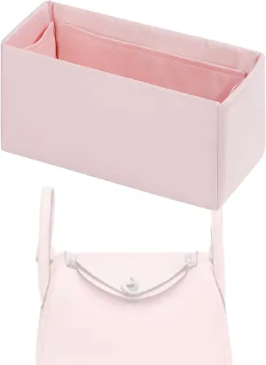Purse Handbag Silky Organizer Insert Keep Bag Shape Fits Herme Lindy 19/26/30/34 bags, Luxury Handbag Tote Lightweight Sturdy(Pink,LD 30)
