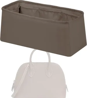 Purse Handbag Silky Organizer Insert Keep Bag Shape Fits Hermes Bolide 21/25/31/35/45 bags, Luxury Handbag Tote Lightweight Sturdy(1923-mini,Etoupe grey)