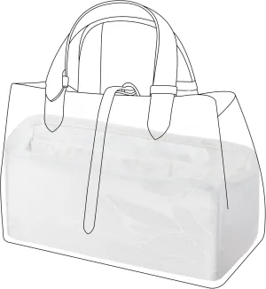 Purse Organizer Insert fits Dior Toujours Bags, Lightweight Bag Organizer Storage, Large Capacity Inner Bag, Luxury Handbag Tote Shaper (Medium, Snowflake)