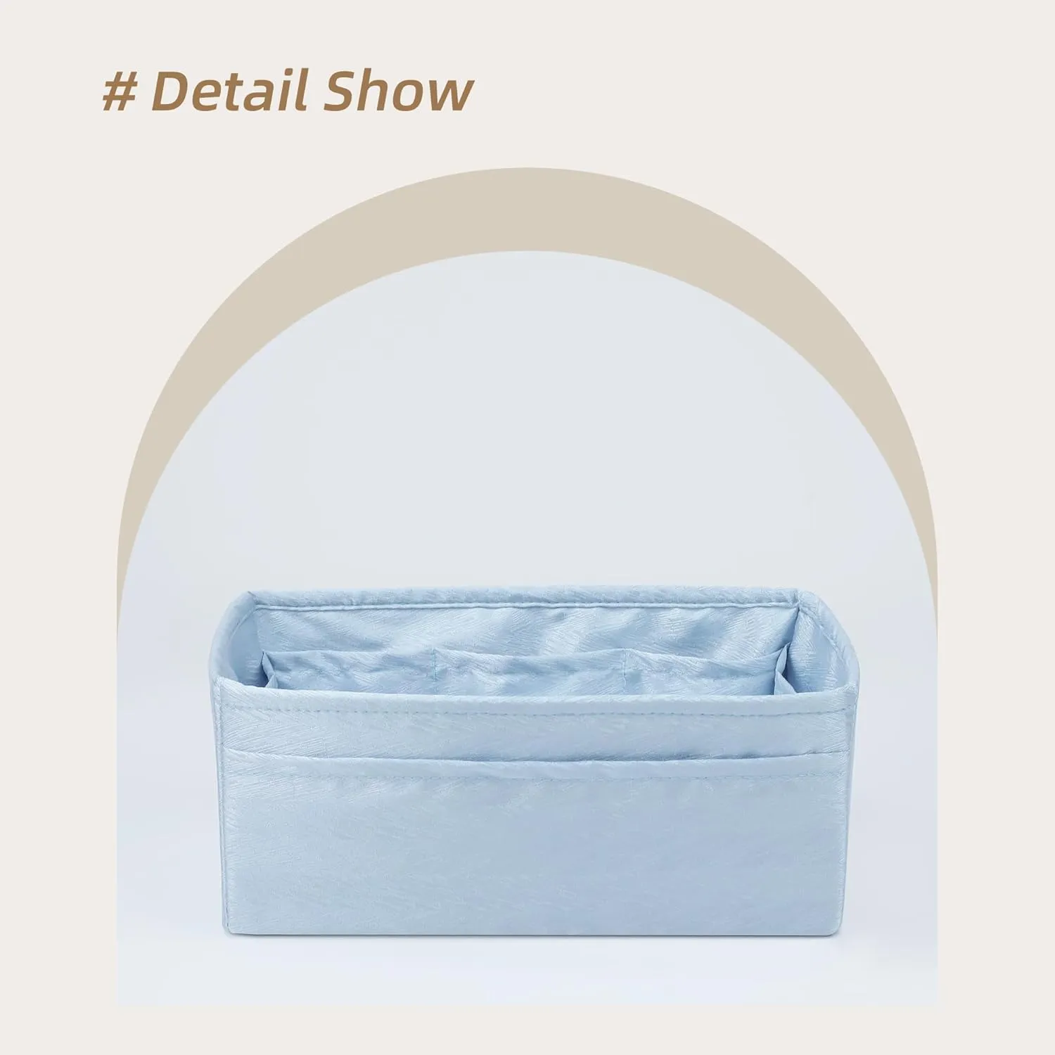 Purse Organizer Insert for Hermes Birkin, Silky Smooth Bag in Bag, Birkin 30 Tote Shaper (BK30, Blue Pale)