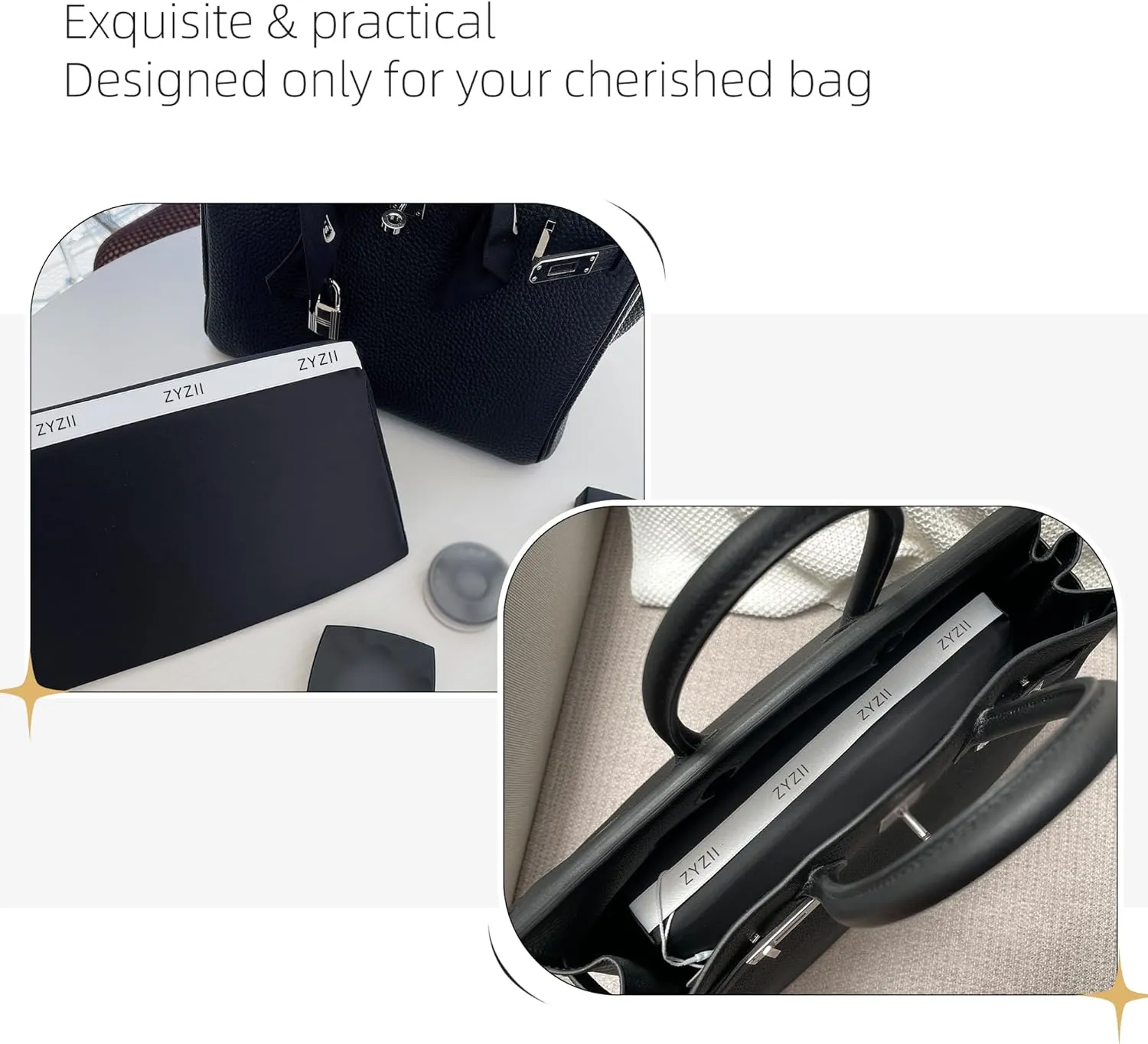 Purse Pillow for Birkin 20/25/30/35/40/45/50,Memory Foam Shaper Insert,Silky Bag Pillow for Luxury Handbag Tote（Black,BK30 Retourne）
