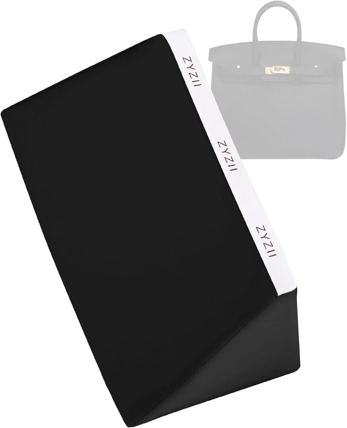 Purse Pillow for Birkin 20/25/30/35/40/45/50,Memory Foam Shaper Insert,Silky Bag Pillow for Luxury Handbag Tote（Black,BK30 Retourne）