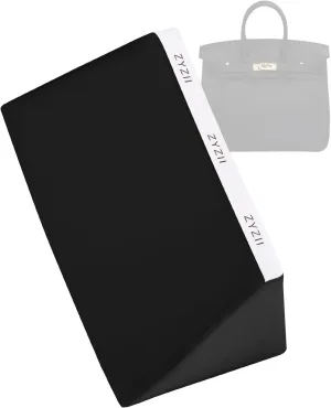 Purse Pillow for Birkin 20/25/30/35/40/45/50,Memory Foam Shaper Insert,Silky Bag Pillow for Luxury Handbag Tote（Black,BK30 Retourne）