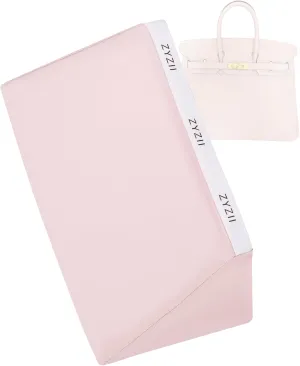 Purse Pillow for Birkin 20/25/30/35/40/45/50,Memory Foam Shaper Insert,Silky Bag Pillow for Luxury Handbag Tote（Pink,BK25 Retourne）