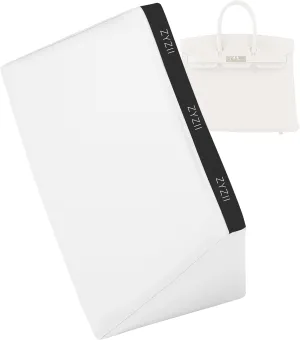 Purse Pillow for Birkin 20/25/30/35/40/45/50,Memory Foam Shaper Insert,Silky Bag Pillow for Luxury Handbag Tote（White,BK25 Retourne）