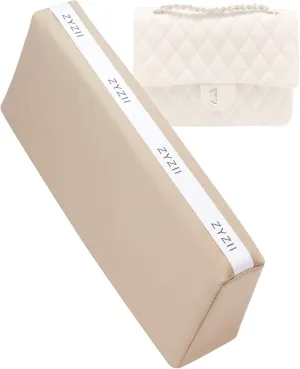 Purse Pillow for CF ClassicFlap 17/20/23/25/30/33,Memory Foam Shaper Insert,Silky Bag Pillow for Luxury Handbag Tote（Champagne,CF Small23）