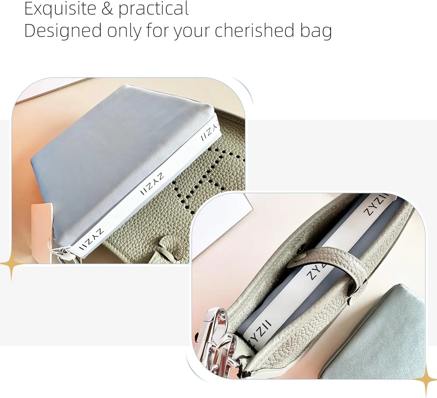 Purse Pillow for Evelyne TPM Mini16/PM29/GM33/TGM40,Memory Foam Shaper Insert,Silky Bag Pillow for Luxury Handbag Tote(PM29,Blue Pale)