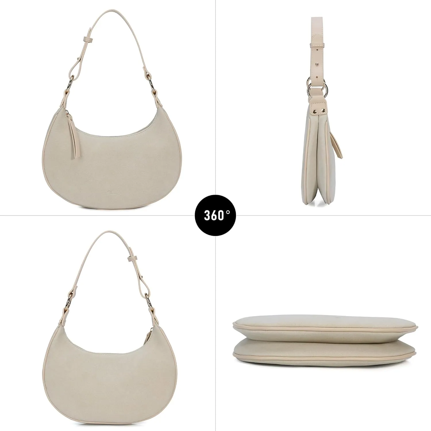 Purse Shoulder bag for women, Cute Mini Clutch Zipper Hobo Tote Handbags