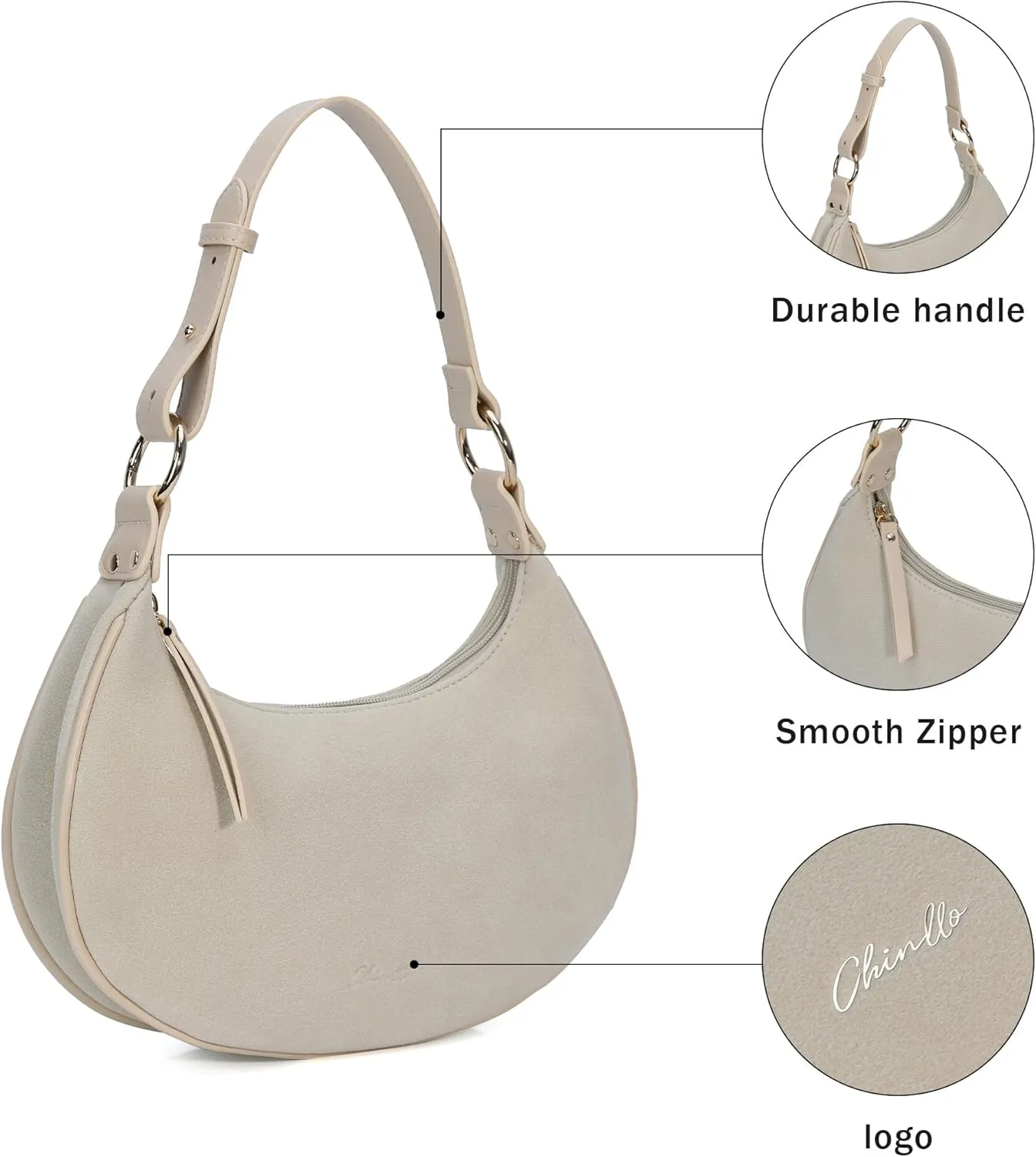 Purse Shoulder bag for women, Cute Mini Clutch Zipper Hobo Tote Handbags
