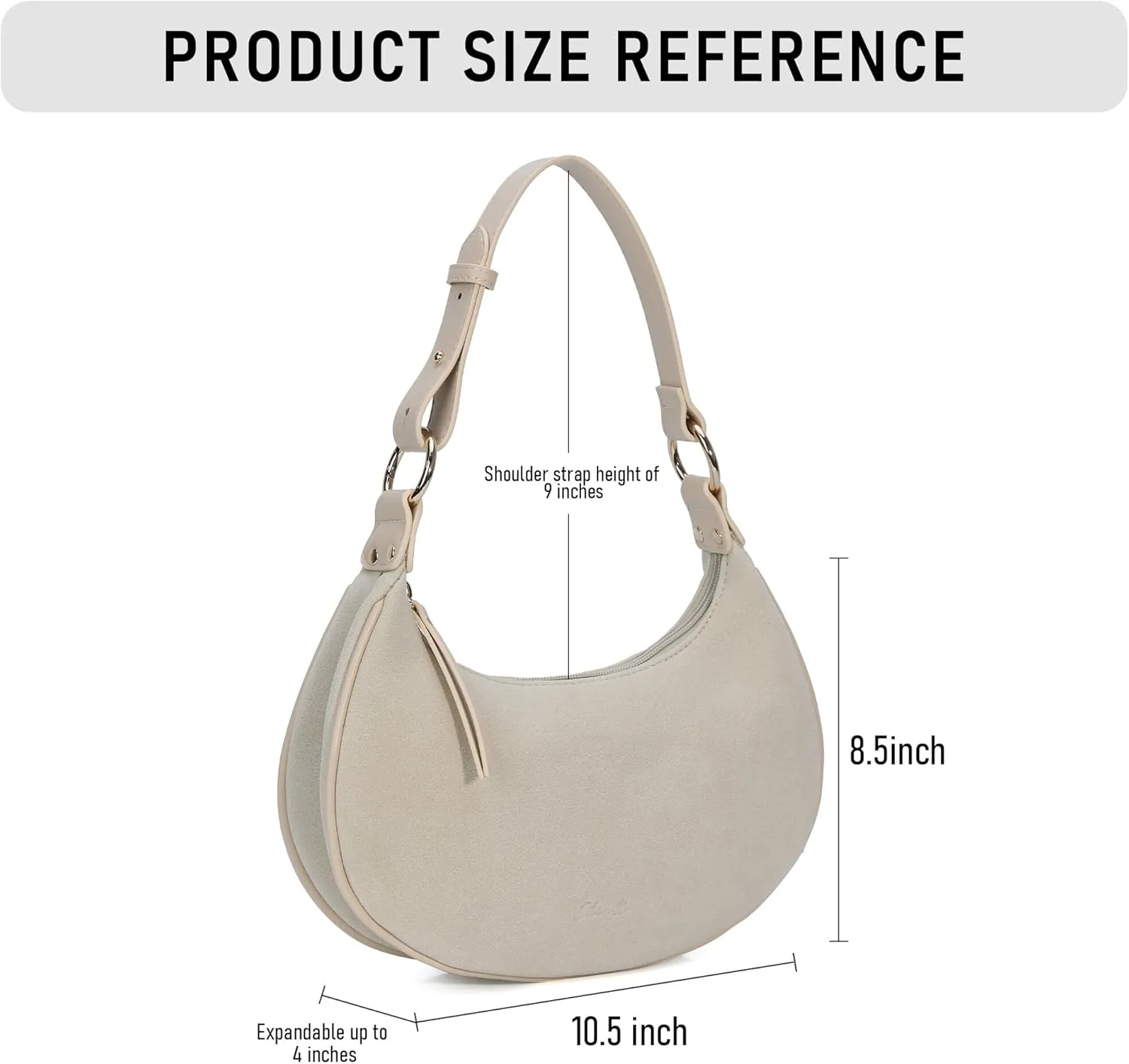 Purse Shoulder bag for women, Cute Mini Clutch Zipper Hobo Tote Handbags