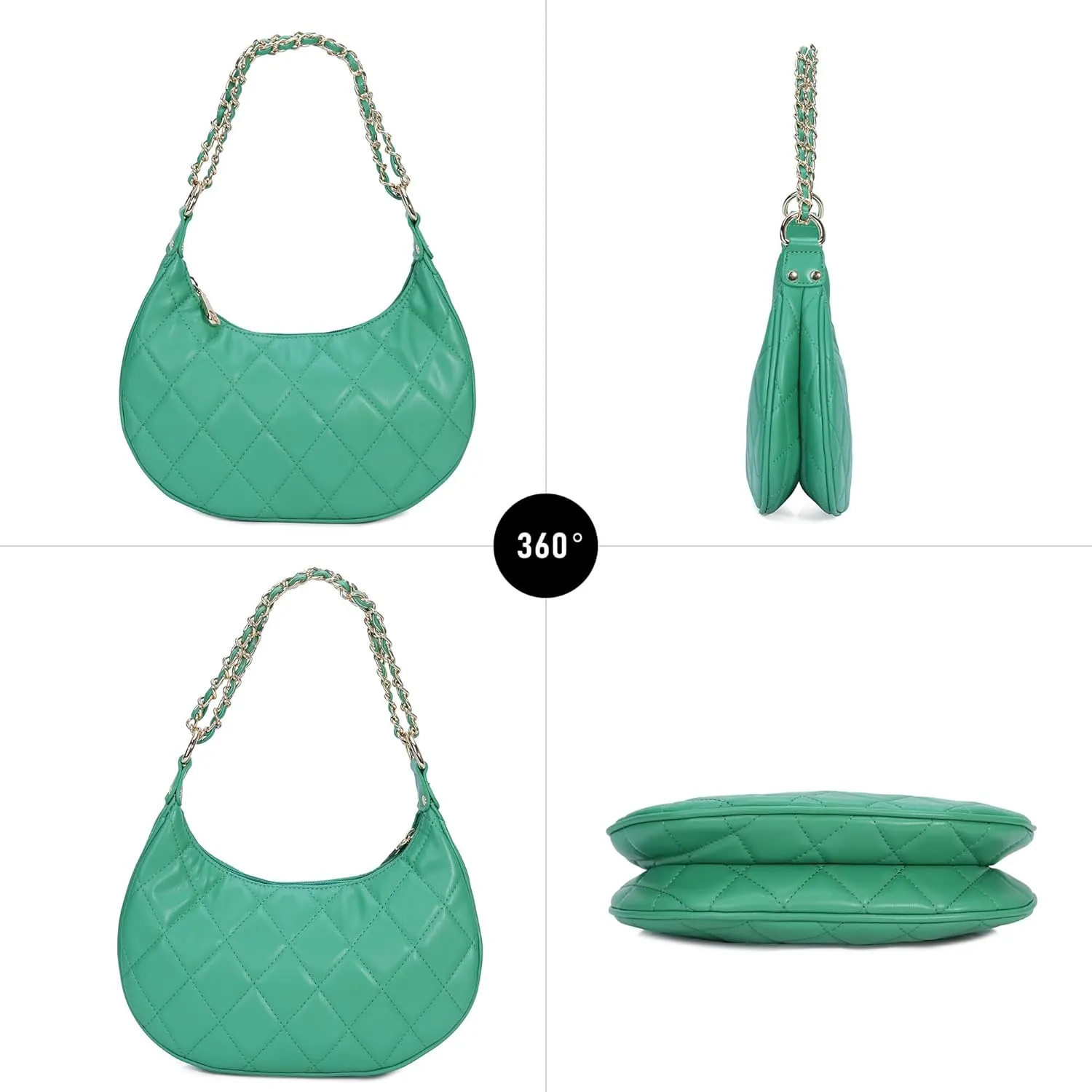 Purse Shoulder bag for women, Cute Mini Clutch Zipper Hobo Tote Handbags