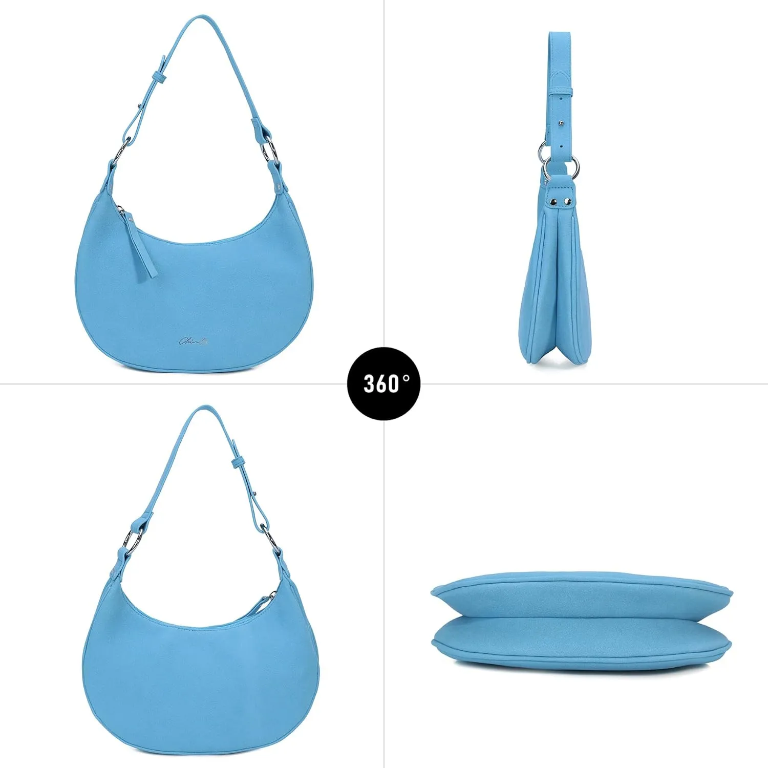Purse Shoulder bag for women, Cute Mini Clutch Zipper Hobo Tote Handbags