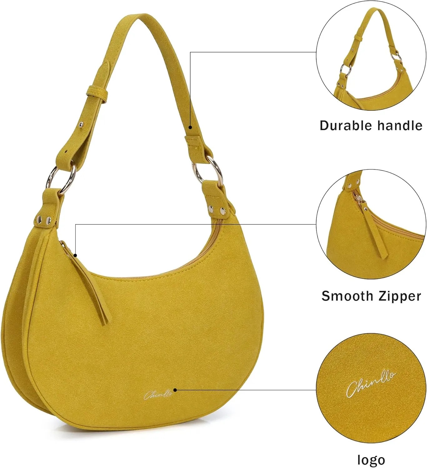 Purse Shoulder bag for women, Cute Mini Clutch Zipper Hobo Tote Handbags