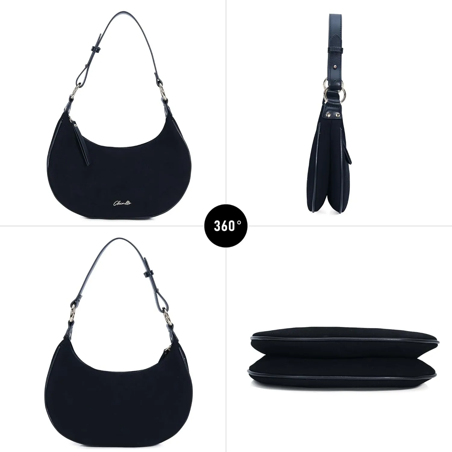 Purse Shoulder bag for women, Cute Mini Clutch Zipper Hobo Tote Handbags