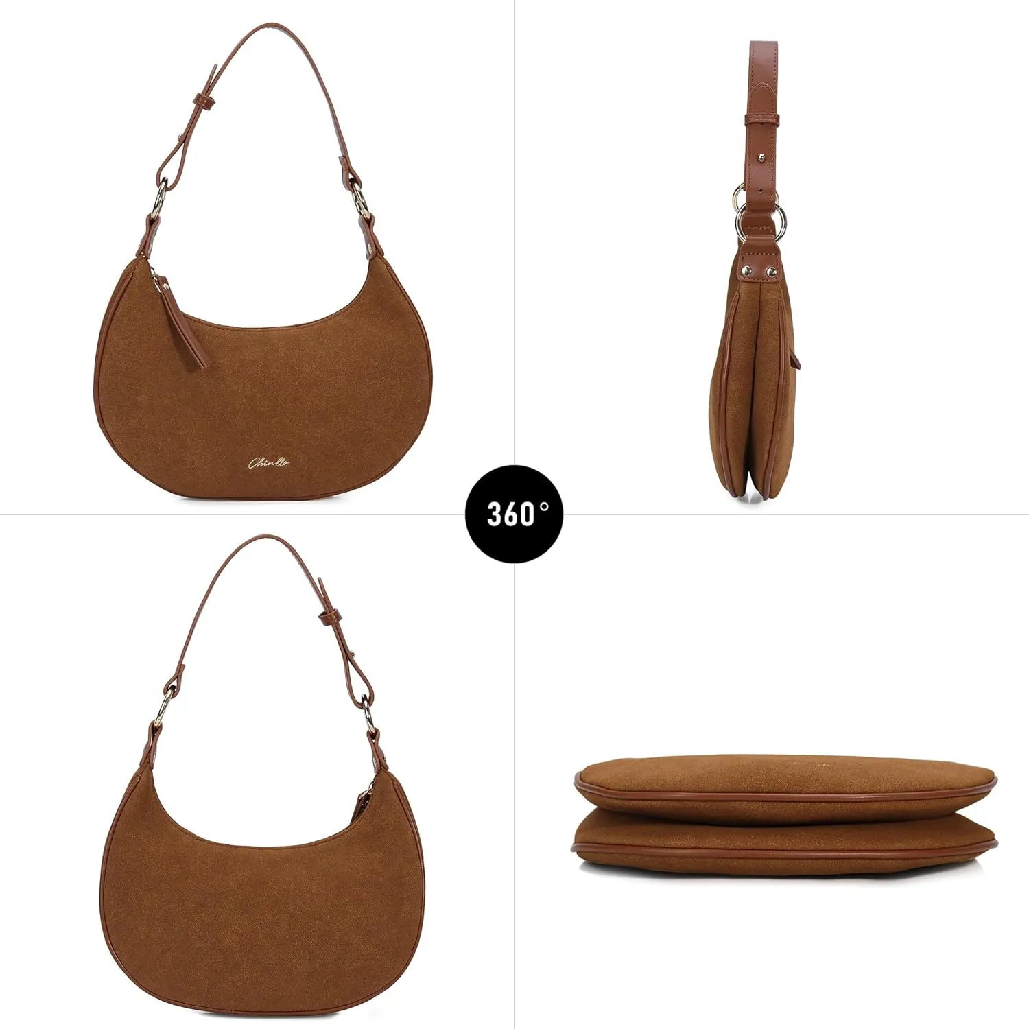 Purse Shoulder bag for women, Cute Mini Clutch Zipper Hobo Tote Handbags