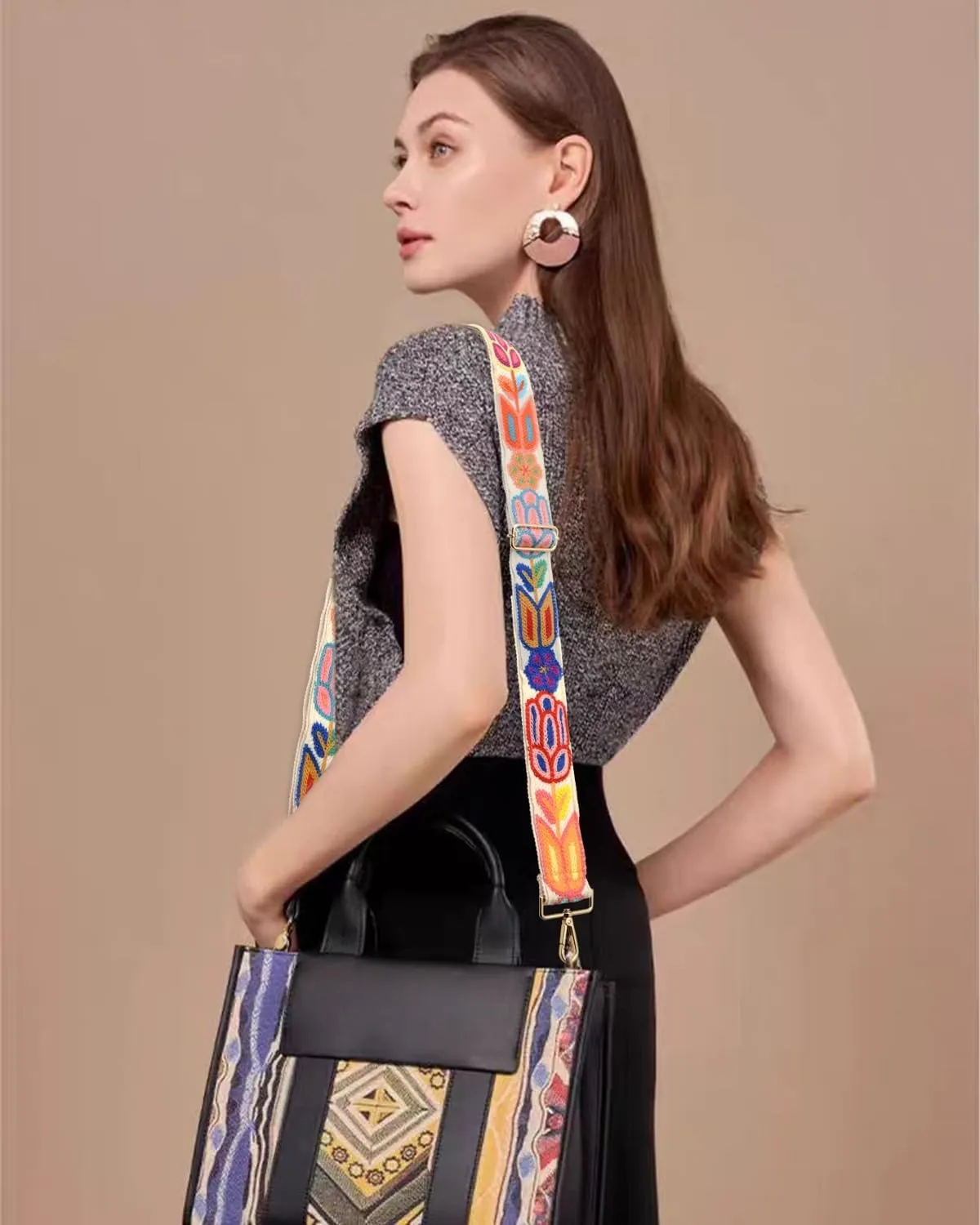 Purse Straps Replacement Crossbody Shoulder Straps, 2" Wide Adjustable Bag Strap Crossbody，Thick Handbag Straps