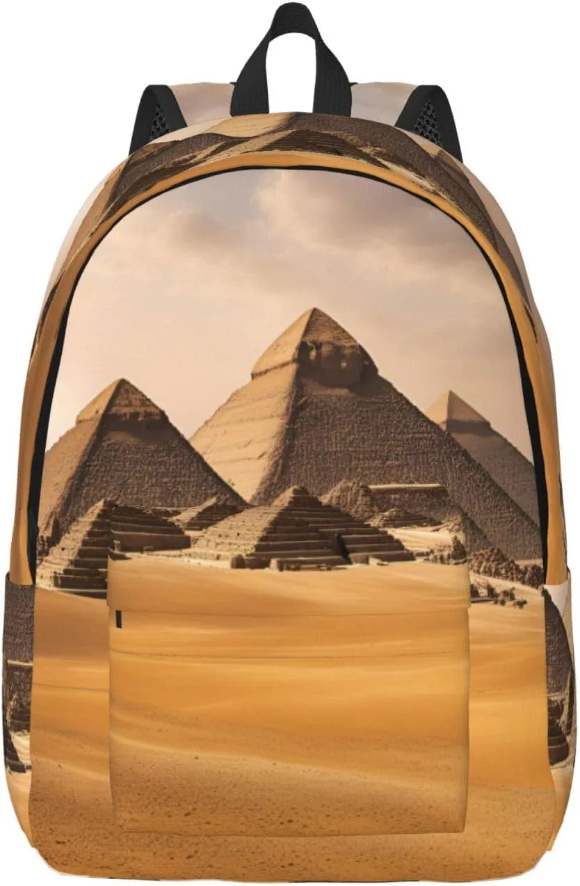 Pyramids of Egypt print Backpack Travel Backpacks for Women Men College Backpack Computer Bag for Travel