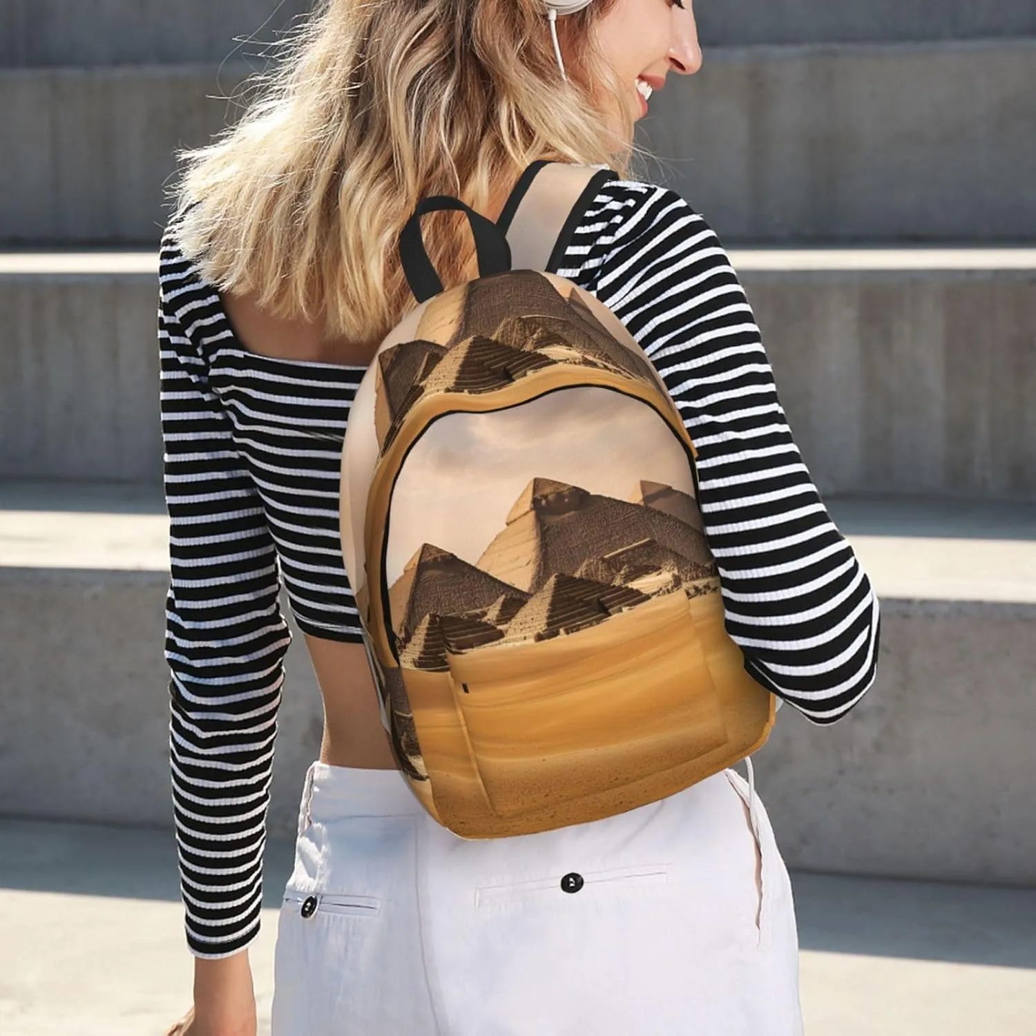 Pyramids of Egypt print Backpack Travel Backpacks for Women Men College Backpack Computer Bag for Travel