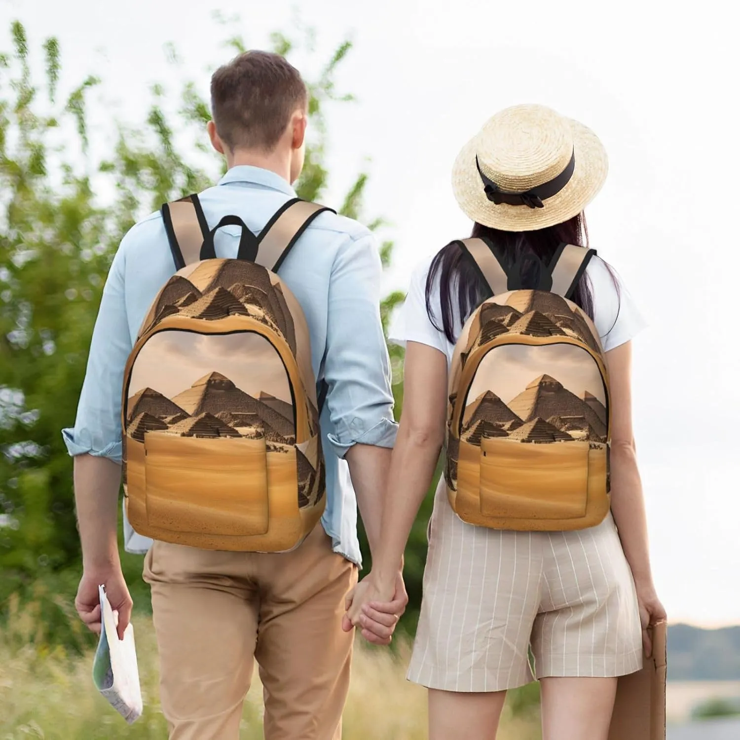 Pyramids of Egypt print Backpack Travel Backpacks for Women Men College Backpack Computer Bag for Travel