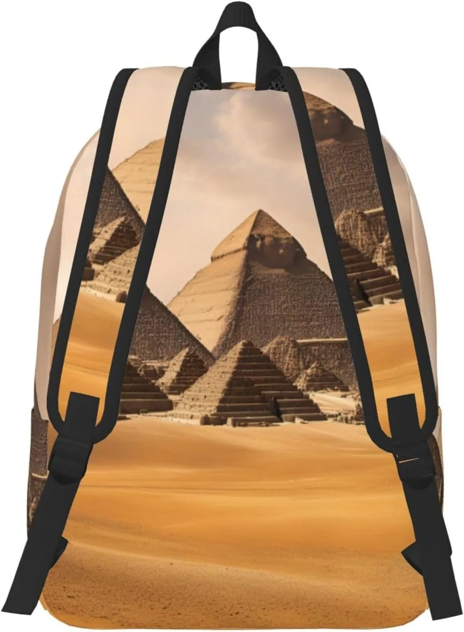 Pyramids of Egypt print Backpack Travel Backpacks for Women Men College Backpack Computer Bag for Travel