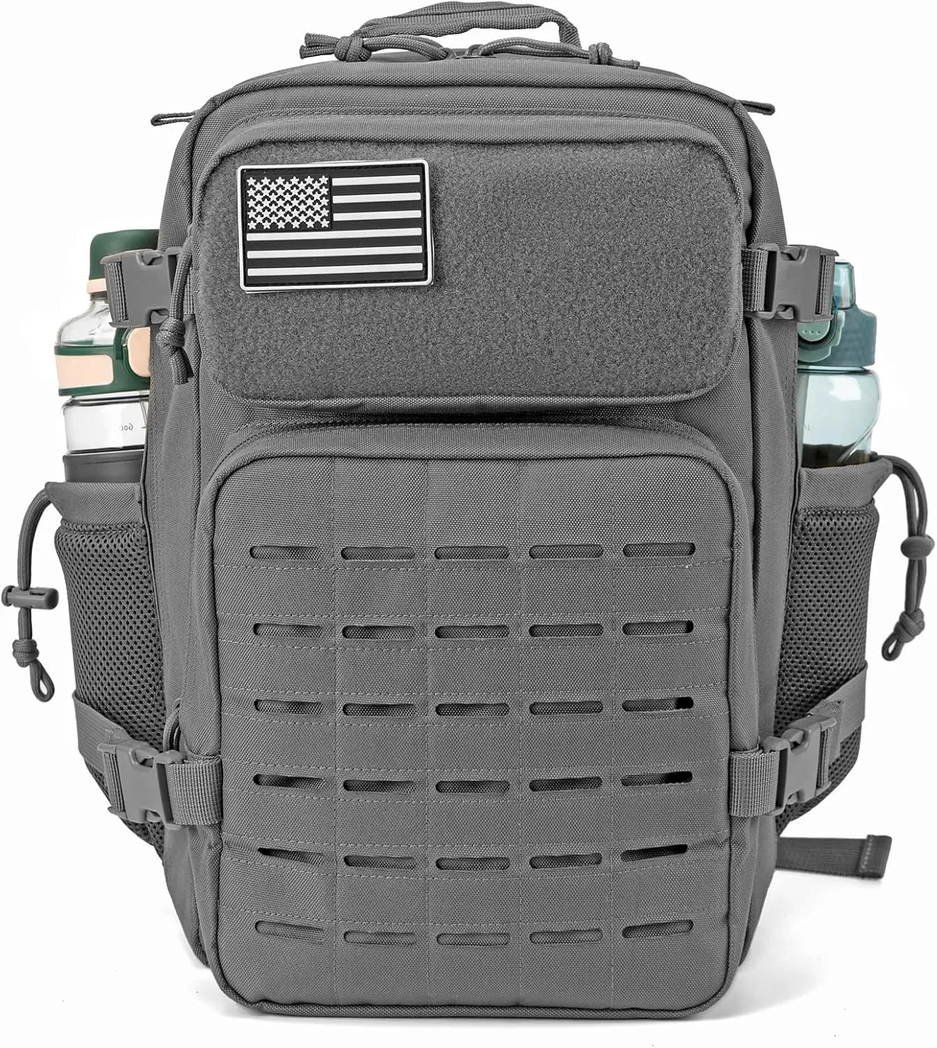 QT&QY 25L/35L/45L Military Tactical Backpack For Men Molle Daypack 3 Day Bug Out Bag Hiking Rucksack With Bottle Holder