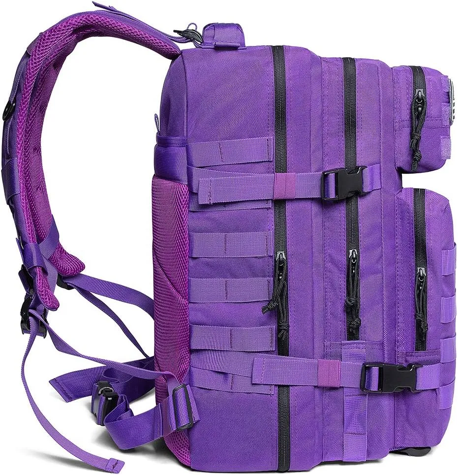 QT&QY 45L Military Tactical Backpacks Molle Army Assault Pack 3 Day Bug Out Bag Hiking Treeking Rucksack…