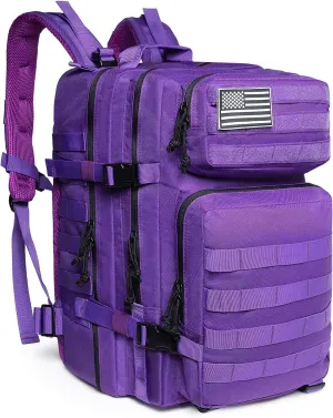 QT&QY 45L Military Tactical Backpacks Molle Army Assault Pack 3 Day Bug Out Bag Hiking Treeking Rucksack…