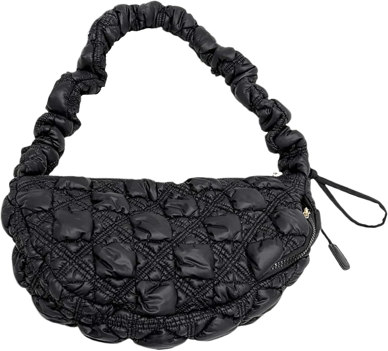 Quilted Puffer Tote Bag for Women Large Quilted Crossbody Bag Lightweight Nylon Puffy Hobo Shoulder Bag Puff Carryall