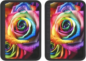 Rainbow Rose Car Seat Belt Pad 2 Pack Universal Fit Seatbelt Cover Soft and Comfortable Backpack Shoulder Pad Adjustable Neck Cushion Protector Harness Pad for Car Bag