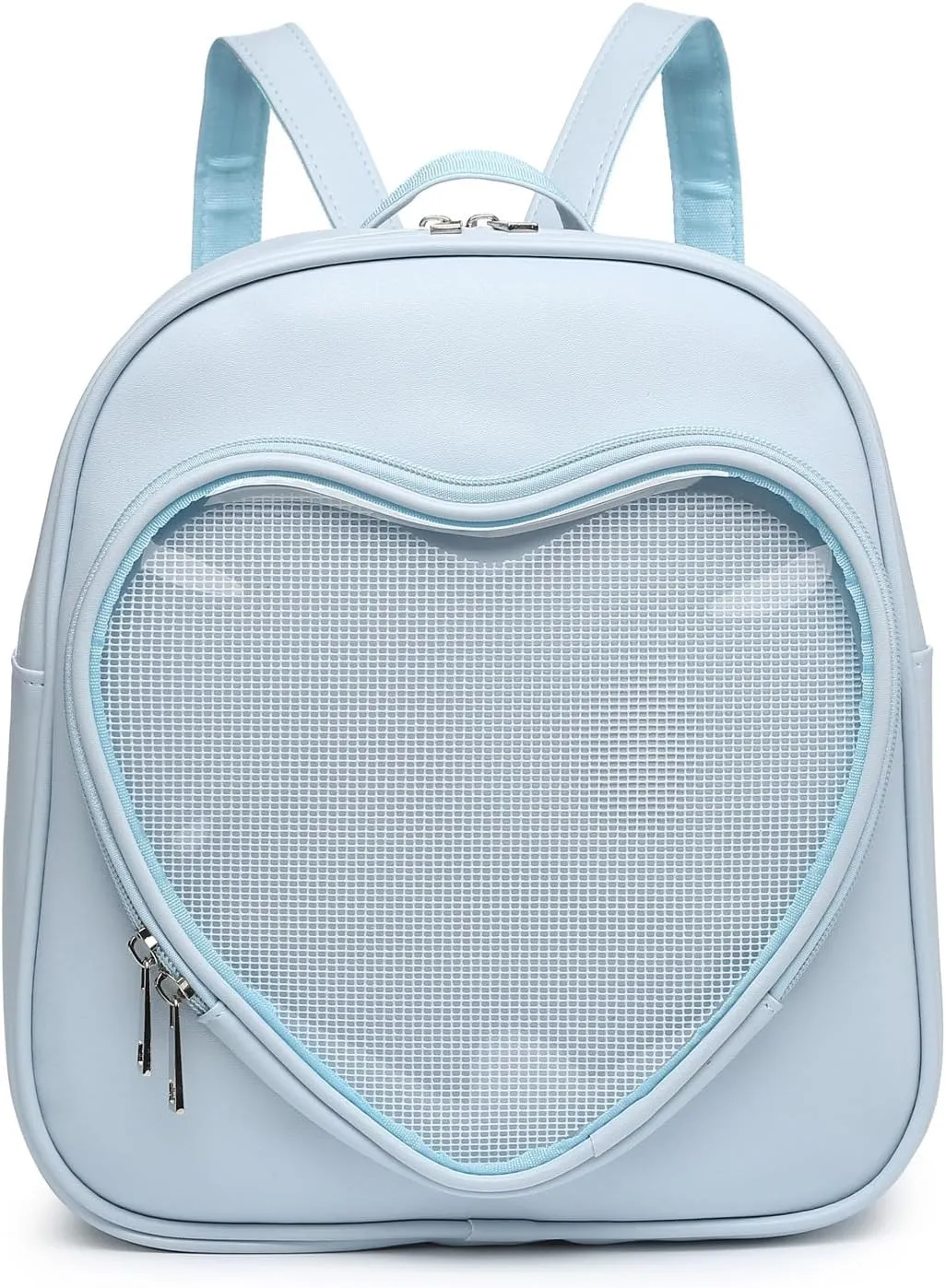 RAINBOW SMILE Ita Bag Backpack Heart Shaped Purse JK Uniform Black Pin Display Backpack for Anime Pins Display