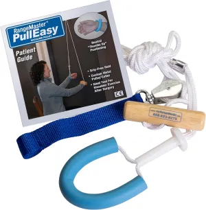 RangeMaster PullEasy Shoulder Pulley with Patient Guide│Physical Therapy Shoulder Pulley │ Aids with Shoulder Surgery Recovery │ Grip-Free Hold │Web Strap Door Attachment
