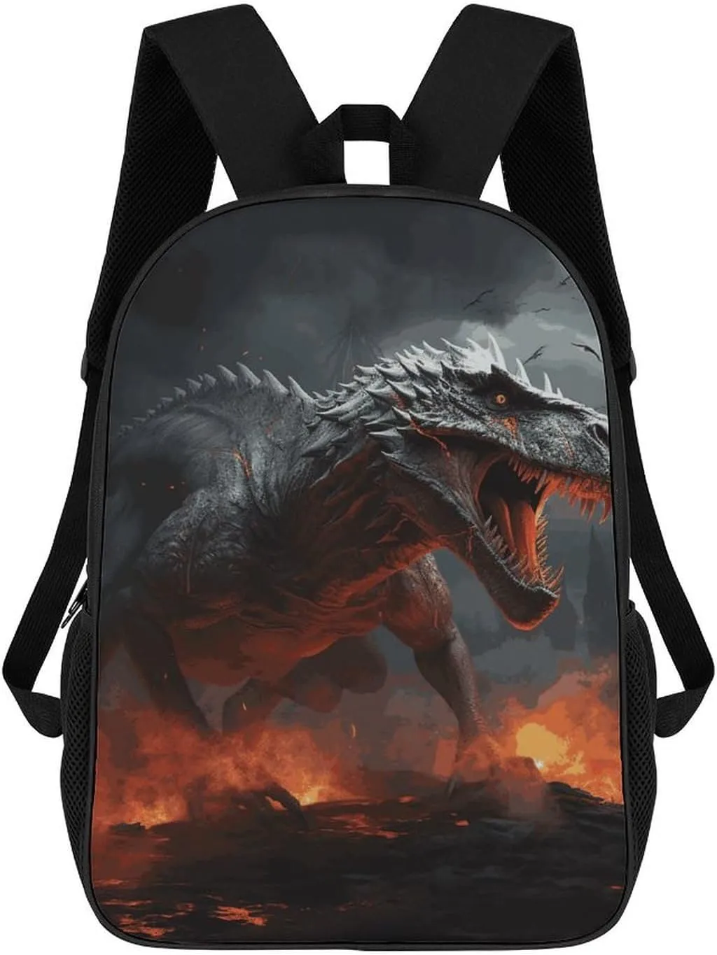 Red Magma Flying Dragons 17 Inch Backpack Lightweight Waterproof Travel Laptop Backpack Casual Daypack for Women Men