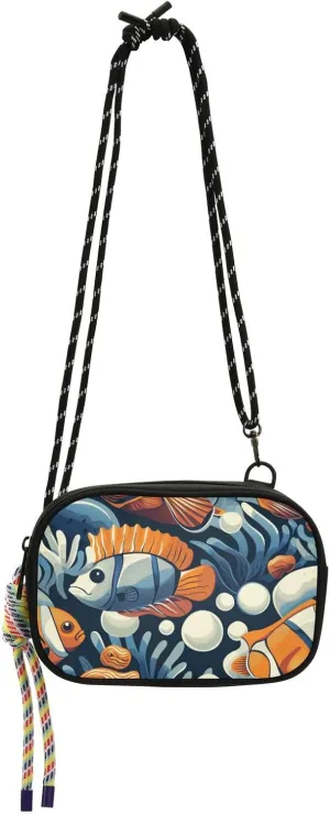 Reef Fish Sling Purse Crossbody for Women Fashion with Credit Card Slots Cell Phone Bag Date carteras elegantes para mujer