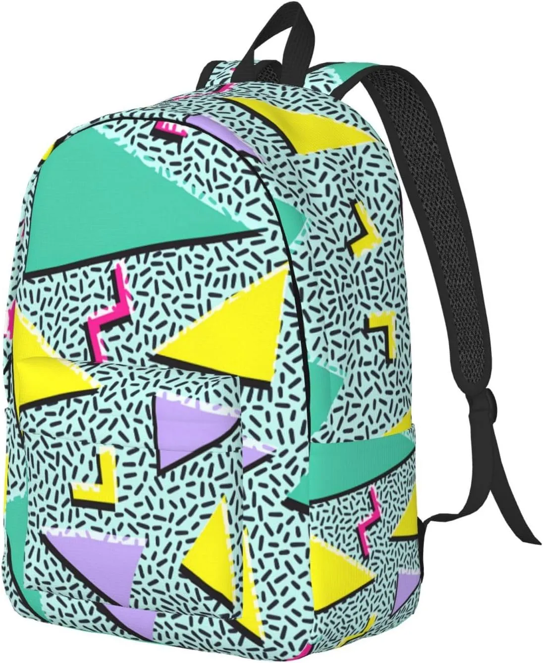 Retro 80s 90s 80'S 90'S Fashion Backpack for Girls Boys Women Lightweight Canvas Bookbag Casual Daypack for Travel Outdoor Camping, 15 Inches