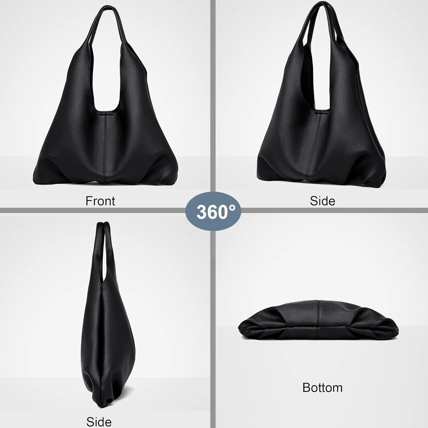 Retro Genuine Leather Hobo Clutch for Women Convertible Shoulder and Tote Bag for Versatile Everyday Use