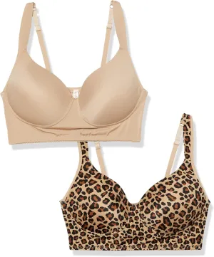 Rhonda Shear Women's Plus Size 2 Pack Leisure Bra