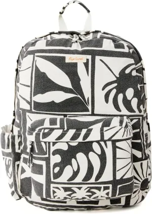Rip Curl Women's Canvas 18L Backpack with Laptop Section and Drink Bottle Pocket, Washed Black, One Size