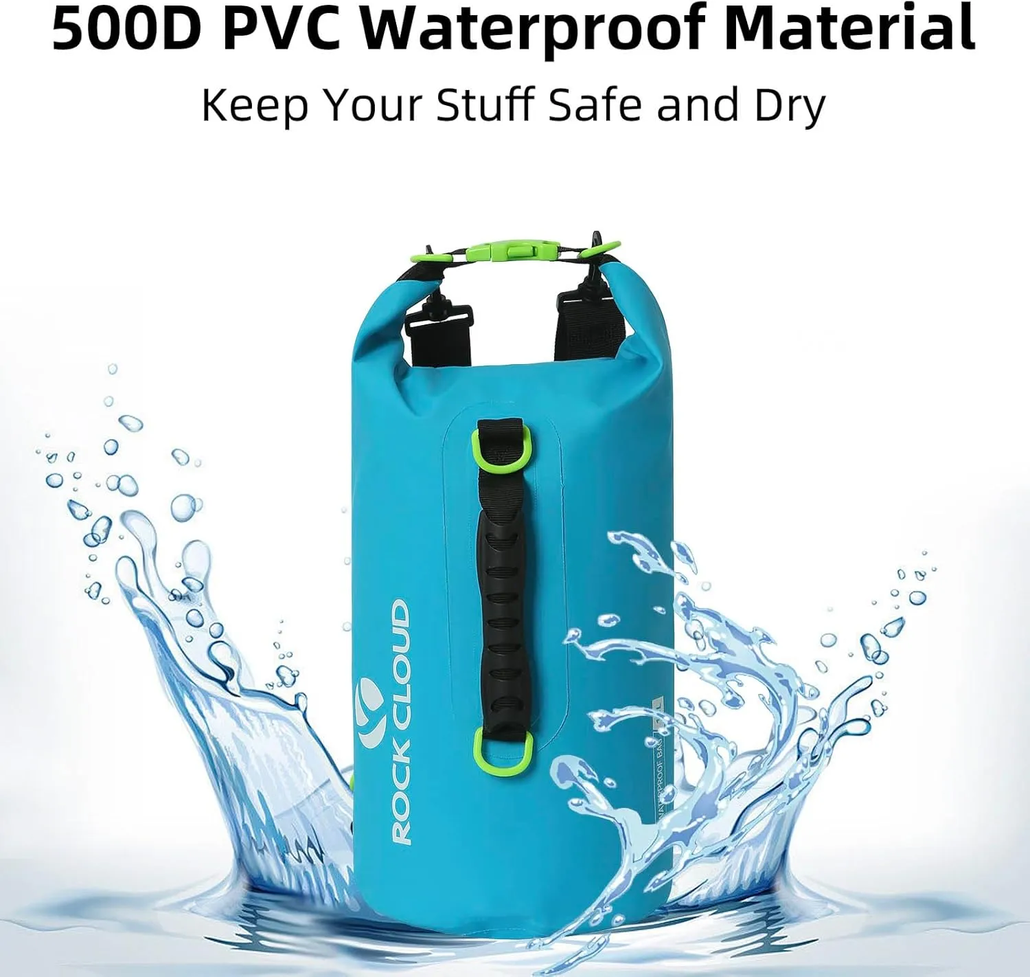 ROCK CLOUD Dry Bag Waterproof 10L Dry Sack for Kayaking Rafting Boating Beach Surfing Swimming Canoe Camping Hiking Fishing Ski