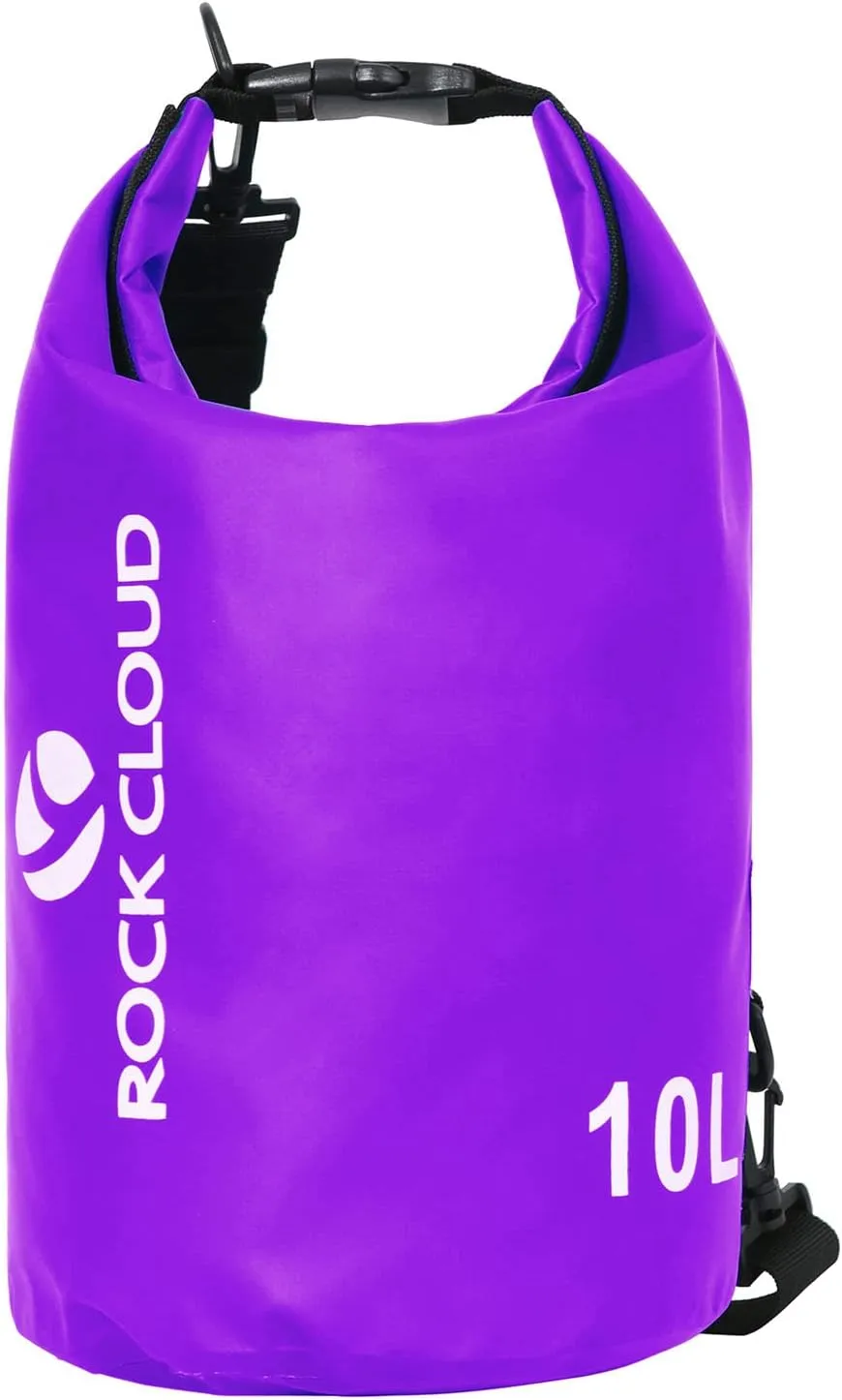 ROCK CLOUD Dry Bag Waterproof 10L Dry Sack for Kayaking Rafting Boating Beach Surfing Swimming Canoe Camping Hiking Fishing Ski