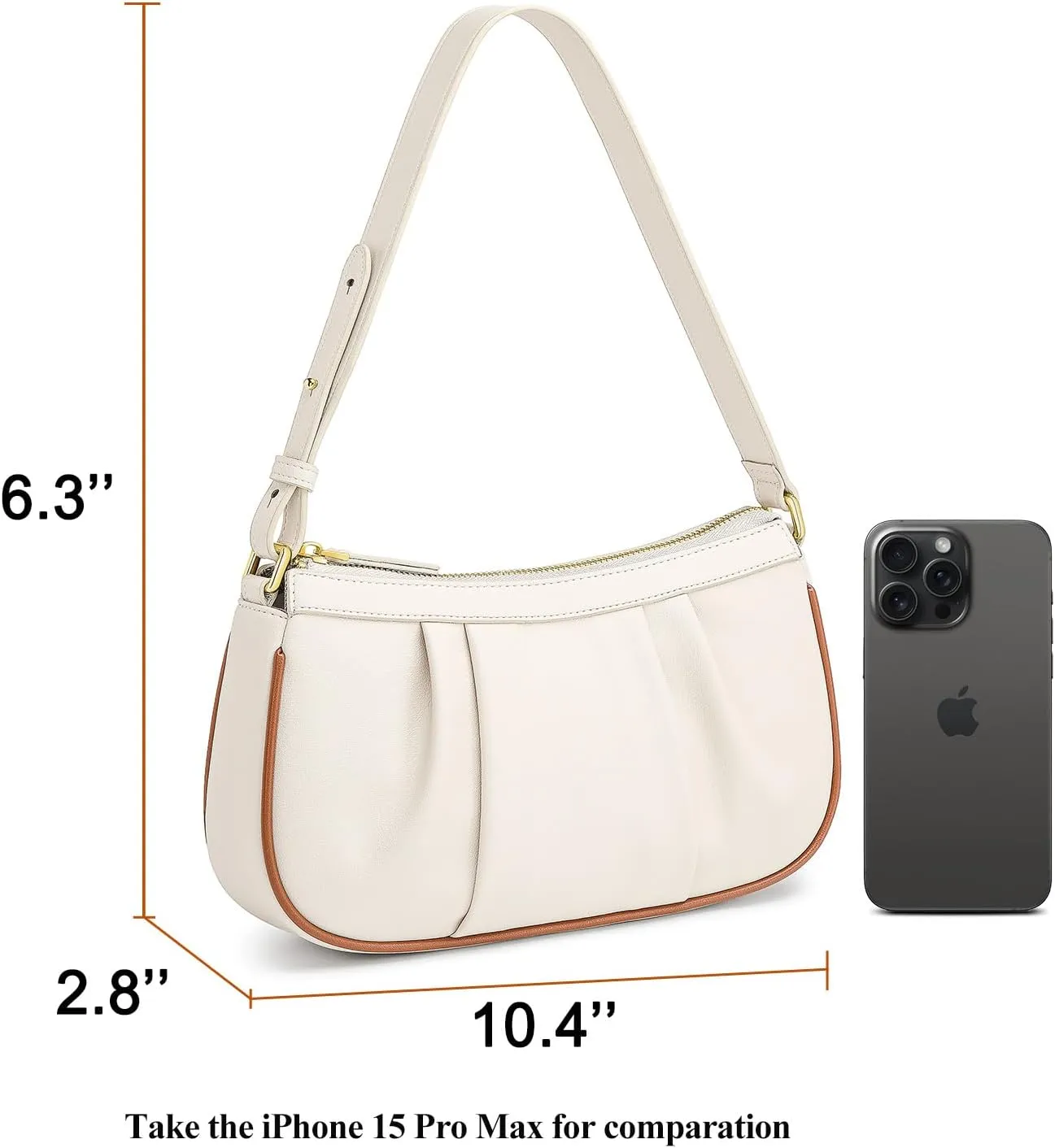 RONSIN Small Shoulder Bag for Women Mini Clutch Purse Tote Handbag Zipper Closure Crossbody Hobo Purse