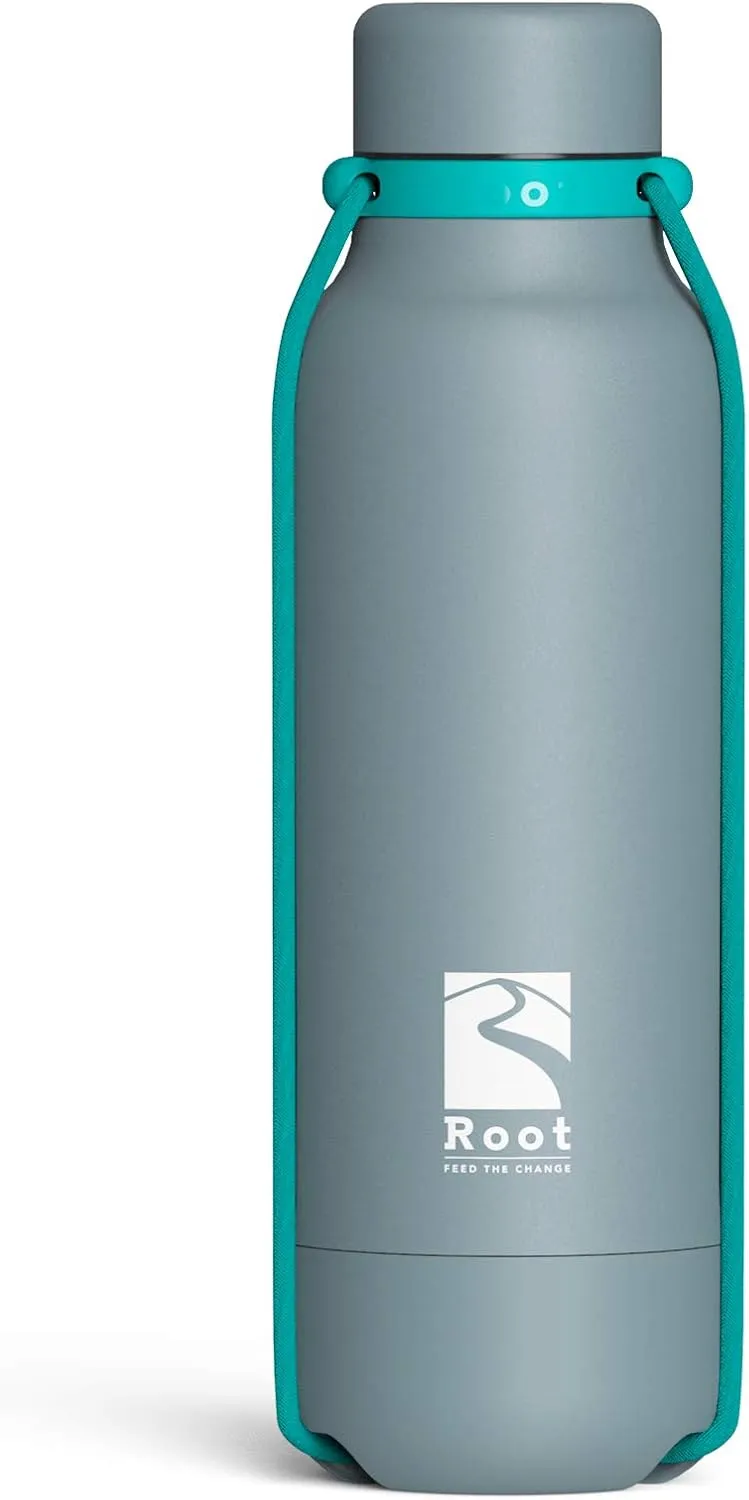 Root FTC Bottle Thermal Flask Stainless Steel Double Wall, Anti Drop Cap, Shockproof Bottom, Bungee Cords, 530 ml, 700 ml and 940 ml - Hot (20h) / Cold (24h)