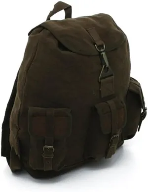 Rothco Brown Vintage Wayfarer Backpack with Leather Accents