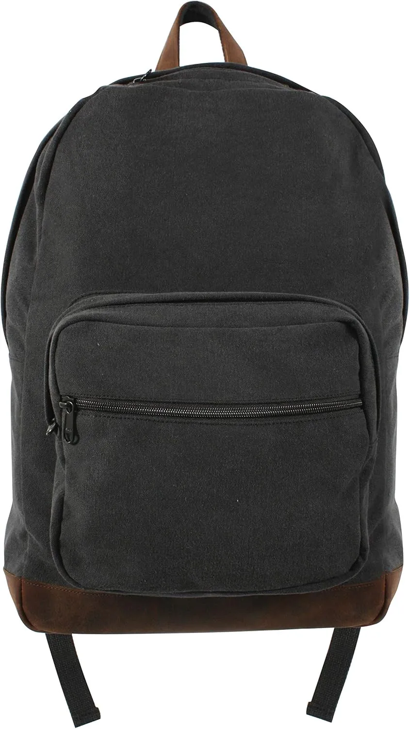 Rothco Vintage Canvas Teardrop Backpack With Leather Accents (Black/Brown)