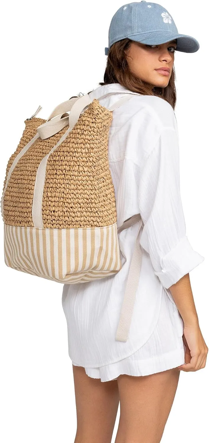 Roxy Women's Beach Tote Bag | Travel | Vacation | Straw | Lightweight | Breathable