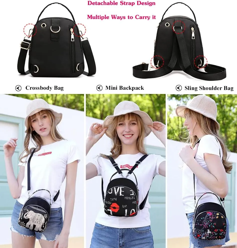 RTGGSEL Boho Trendy Ethnic Women's Waterproof Sling Backpack Crossbody Shoulder Chest Bag for Travel Hiking Daypack