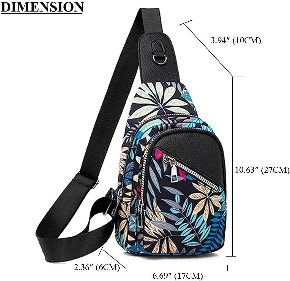 RTGGSEL Boho Trendy Ethnic Women's Waterproof Sling Backpack Crossbody Shoulder Chest Bag for Travel Hiking Daypack