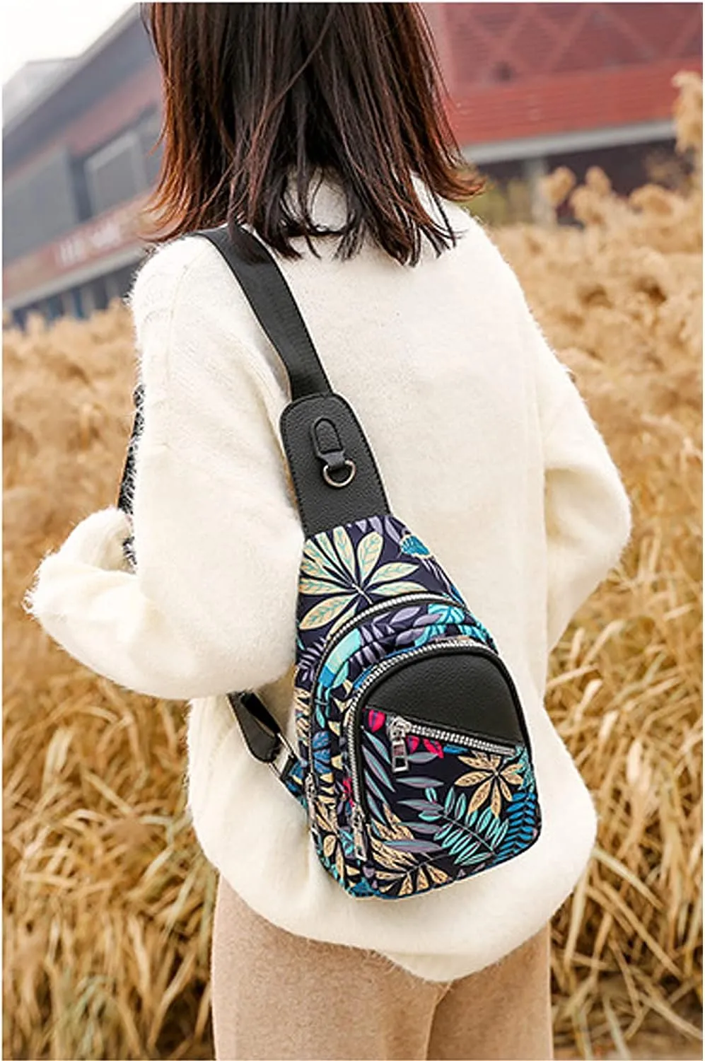 RTGGSEL Boho Trendy Ethnic Women's Waterproof Sling Backpack Crossbody Shoulder Chest Bag for Travel Hiking Daypack